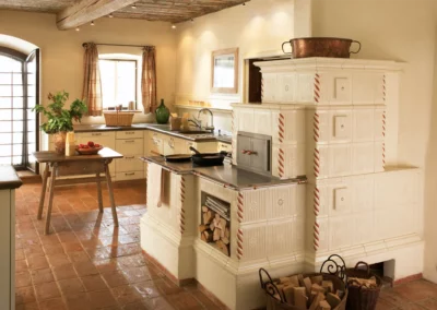 Kachel und Tischherd