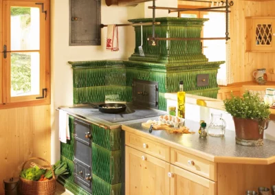 Kachel und Tischherd